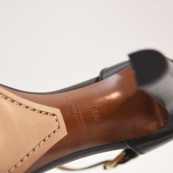 Ralph Lauren Collection Darcia Calfskin Sandal Heels Purple Label Shoes - Picture 14 of 15